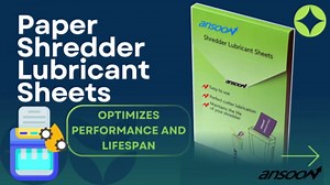 Paper Shredder Lubricant Sheets, Paper Shredder Sharpening & Lubricating Sheets (12PCS)