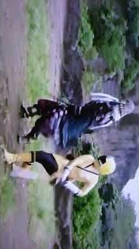 シンケンイエローVS筋殻アクマロ→シンケンイエロー腹連続踏みつけスーツ爆破