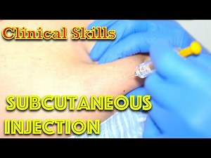 Subcutaneous Injection Demonstration - Clinical Skills - Dr Gill