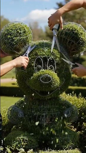 Growing a Giant Mickey Mouse Topiary! 🏰 From Wire Cage to Garden Art #diy