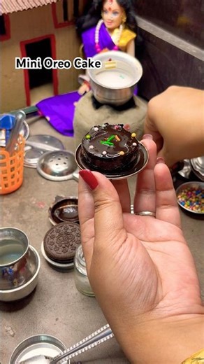 Mini Oreo Cake 🍰 #miniature #shorts #shortsviral