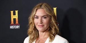Kate Winslet steps out in a stylish oversized white suit
