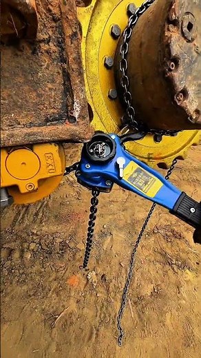 Heavy Machinery Maintenance Using a Manual Chain Hoist for Repairs #chainhoist