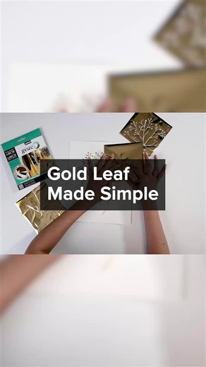 6.5K views · 118 reactions | Gold leaf made simple.✨ #ad With Pebeo Gedeo Mirror Effect Metal Leaves and Gilding Paste, you can add metallic brilliance to your mixed media projects. Shop at our link here: https://ow.ly/T9VP50X2oUH Pebeo USA #GoldLeaf #MixedMediaArt #ArtSupplies #Pebeo #ArtistTools | Blick Art Materials | Facebook