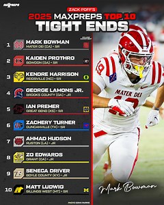 26K views · 84 reactions | Breaking down the Top 10 TEs ahead of the 2025 season  | MaxPreps | Facebook