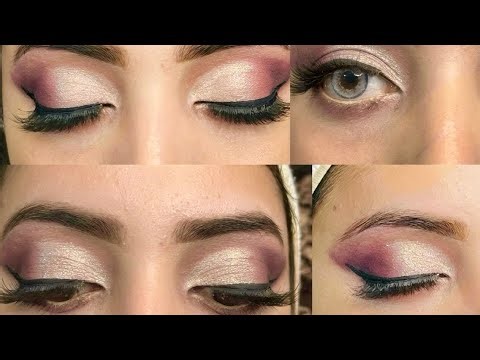 Quick and easy pink eye makeup look | smoky pink tutorial | 