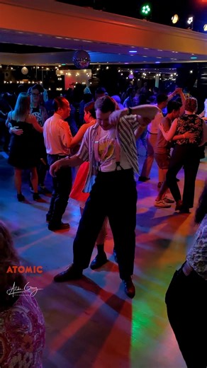 Discover the joy of swing dancing at Atomic Ballroom!  Every lesson is a chance to grow, laugh, and move with confidence. Then, take it to the social and feel the music lift you up as you dance, connect, and shine. ✨ Video from 7/25/25 with Music by Pino Noir #swingdancing #lindyhop #dance #atomicballroom | Atomic Ballroom | Facebook