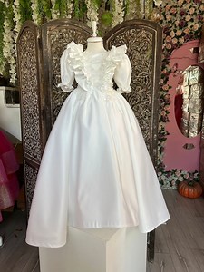 Handmade First Communion Dress: Long Sleeve Tulle Flower Girl Dress - Etsy