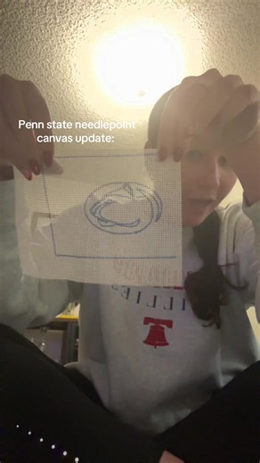 Not as much of a fail as the previous video seems. #needlepoint #psu | canvas