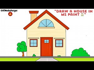 How to draw house in MS Paint step by step for beginners drawing tutorial #mspaint