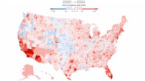 Most of the country shifted right in the 2024 presidential election