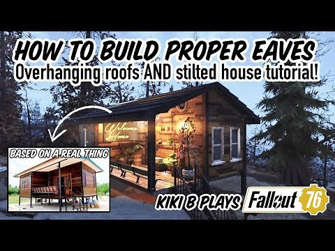 Modern Waterfront Cabin with Perfect Roof Eaves || Fallout 76 CAMP Building Tutorial