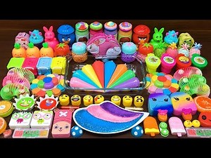 Mixing Random Things into Slime! Relaxing with Piping Bags Slimesmoothie Satisfying Slime Video #528