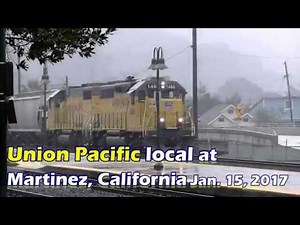 [HD] Union Pacific local at Martinez CA, Jan 15 2017