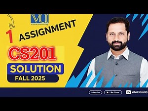 CS201 Assignment 1 solution Fall 2025 | CS201 Assignment 1 solution 2025 | CS201 assignment 1 2025