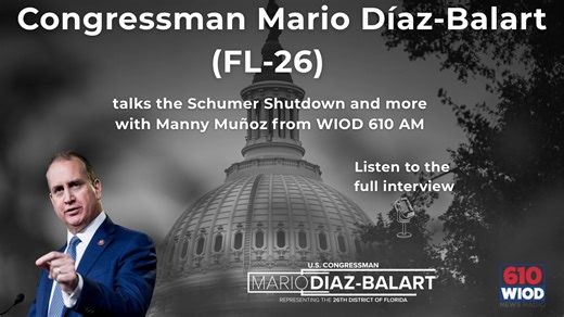 ICYMI-📻 My full interview with Manny Muñoz from WIOD610AM Radio. | Congressman Mario Diaz-Balart