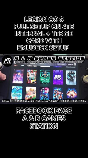 SETUP COMPLETE 🎮👌 LEGION GO S - STEAM OS CLIENT FROM AMADEO CAVITE PACKAGE/SETUP AVAILED: FULL SETUP ON 4TB INTERNAL 1TB SD CARD WITH EMUDECK SETUP SALAMAT PO SA TIWALA SIR CHRISTIAN LAGAO! 🙏 INTERESTED? MESSAGE US FOR INQUIRY 📥 🛣️Waze/Gmaps Location: Southview St. Vista Verde Subdivision Mambog 4 Bacoor Cavite 📍Pin Location: Type - "A & R Games Station" CLICK THIS LINK TO SEE THE PRICELIST >>>>>>>>>>> https://m.me/665118410347870?ref=1092153 #A&RGamesStation #VideoGameStore #GamesInstall