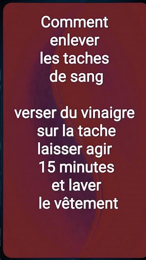 Comment enlever les taches de sang#comment
