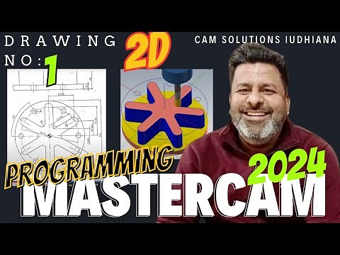 Mastercam 2023-2024 Tutorials | Mastercam Practice Drawings mastercam practice drawing no 1