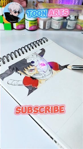 Obito drawing 👿 (4/30) ‪@hakusenpaiarts‬ #drawing #shorts #naruto#ghaffarbhai