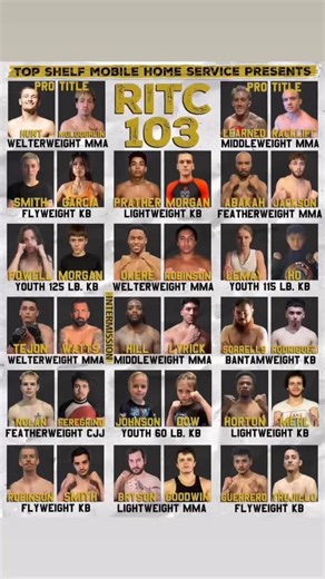 1.1K views | Get ready for an adrenaline-fueled event as Rage in the Cage 103 brings 17 intense MMA and Kickboxing Cage fights with 2 Pro Titles on the line to OKC on Sat., Feb. 22. Presented by Top Shelf Mobile Home Service, this event is packed with non-stop action. Secure your tickets now at: https://rageinthecageok.com/tickets.html | Rage In The Cage Oklahoma | Facebook