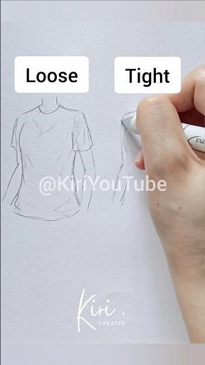 How to draw loose shirt vs tight shirt #howtodraw #animetutorial #draw #clothes