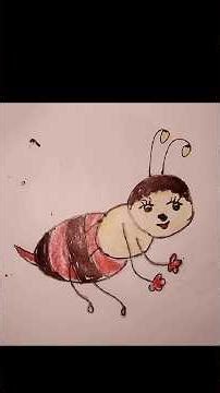 easy bee cartoon drawing | মৌমাছি কার্টুন আঁকানো