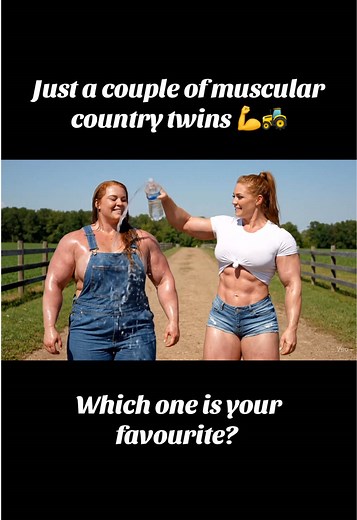 Muscular Country Twins Show Off Their Strength