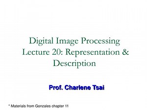 Digital Image Processing Lecture 20: Representation &amp; Description - SlideServe
