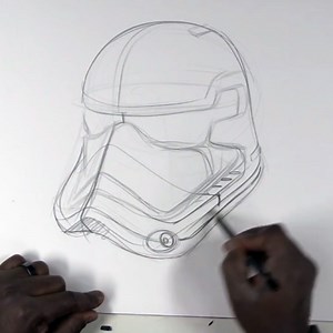 How to Draw a Stormtrooper Helmet: A Tutorial in Pencil and Marker  - Core77