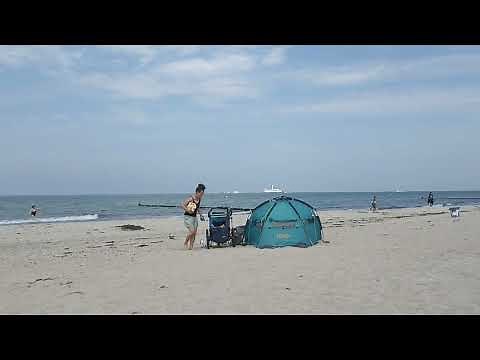 Warnemünde, Strand FKK, Möwen, Meer