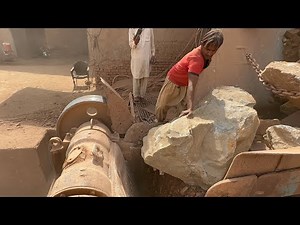 Giant Rock Jams Stone Crusher | Worker Breaks Massive Rock With Hammer #stonecrusher