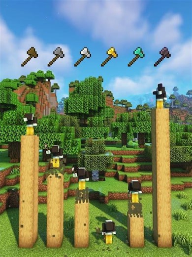 Minecraft Which Axe Is Faster?🤔 (Matadora) #minecraft #shorts