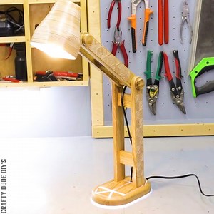 191K views · 200 reactions | Unique Desk Lamp Using Oak & Flexiglass Partner: Crazy Dude DIY'S | Handy Panda | Facebook