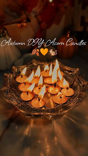 1.7M views · 16K reactions | Autumn DIY: Acorn Candles ️李 #craft #creative #autumn #autumndiy #recycle #acorn #candle #candlemaking #acorncandles #magical #decoration #cozydecor #diy #inspiration | Art is life | Facebook