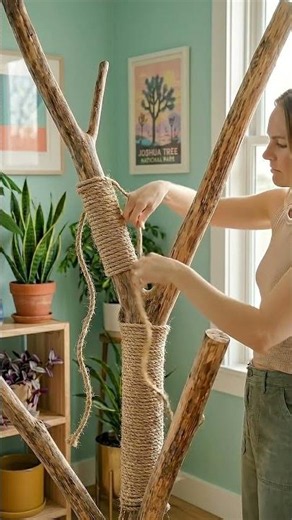 Cozy DIY Cat Tree Playground 🐾 Warm Home Idea for Cat Lovers