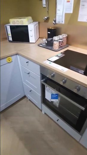 KNOXHULT IKEA Kitchen with Mustard Walls & Smart Details