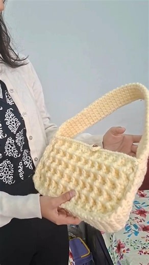 Handmade Crochet Waffle Bag 🧶✨ You NEED This!#shortsfeed #shorts #shortvideo #short #diy #crochet