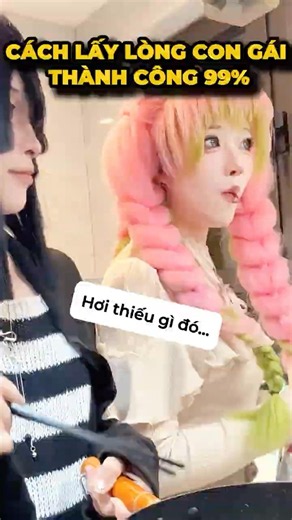 Bí quyết lấy lòng con gái thành công 99%🥰- Luyến Xà vào bếp#cosplay #shorts #minnacosplay