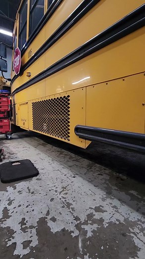 Replacing Rear AC Condenser on a School Bus