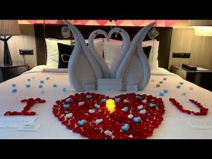 Bedroom Decoration for wedding night | towel art Design | honeymoon setups.