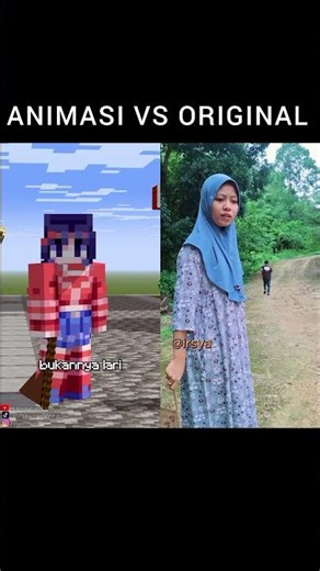 Animation VS Original One-legged race #entertainment #minecraft