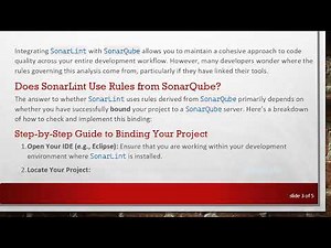 Understanding the Integration of SonarLint with SonarQube: Do Rules Come from SonarQube?