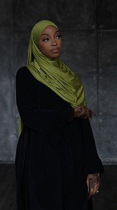 Look how beautifully this green drapes. This hijab style allows you to drape your hijab any way you would like. Restock New colors available in our Jersey and Printed Chiffon collections tomorrow at 10AM EST. | A.SumayahShop