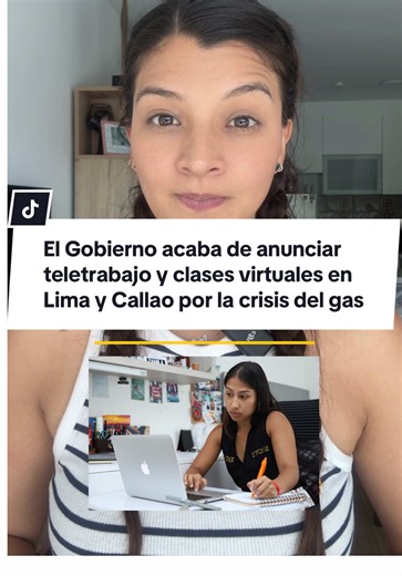 Crisis del gas en Perú: Teletrabajo y clases virtuales