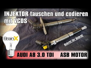 Injektor wechseln und codieren mit VCDS - Injektorproblem Audi 3.0 TDI V6