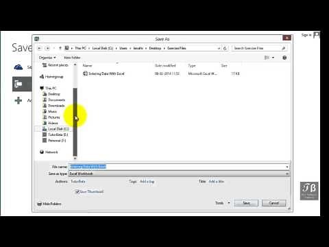 File Save & SaveAs Option Excel 2013 Beginners Tutorial