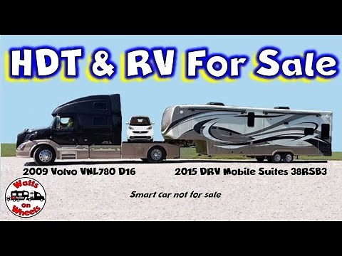 💥BOTH HAVE SOLD! DRV Mobile Suites Fifth Wheel – Solar, Lithium, FlexArmor + Volvo RV Hauler