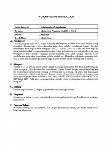70 Contoh Naskah Pembuatan Video Pembelajaran