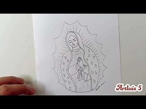 HOW TO DRAW THE VIRGIN OF GUADALUPE